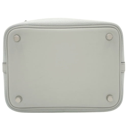 Picotin Lock Cargo PM, Swift leather, palladium hardware, Toile Goelane, Gris Platinum, silver hardware, W stamp.