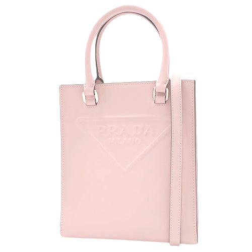 エンボス トライアングルロゴ 2WAYバッグ ショルダー 肩掛け 斜め掛け レザー 1BA333