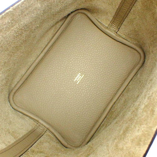 【未使用】ピコタンロックPM トリヨンクレマンス ベージュマルファ ゴールド金具 W刻印