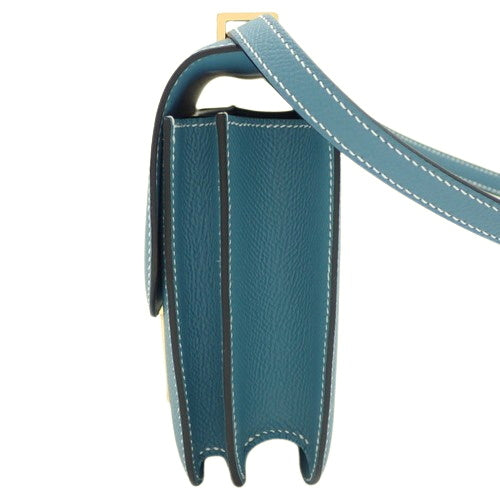[New] Constance 3 Mini, Epsom calfskin, New Blue Jean, gold hardware, W stamp.