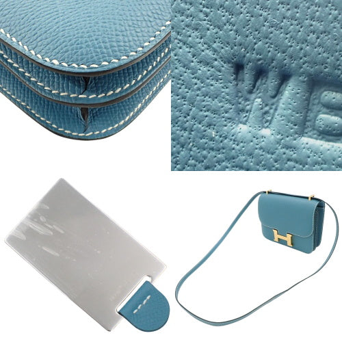 [New] Constance 3 Mini, Epsom calfskin, New Blue Jean, gold hardware, W stamp.
