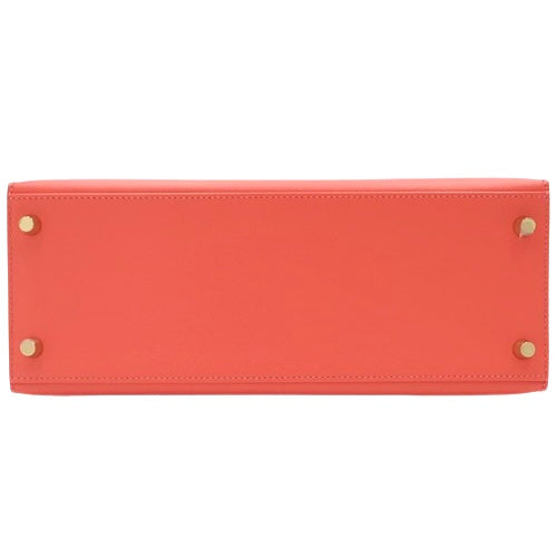 Kelly 28 (exterior stitching) Epsom calfskin, Rose Jaipur color, gold hardware, A stamp.