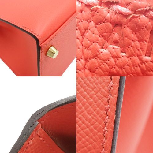 Kelly 28 (exterior stitching) Epsom calfskin, Rose Jaipur color, gold hardware, A stamp.