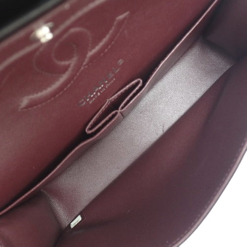 Matelasse Coco Mark Double Flap Chain Shoulder Bag Leather