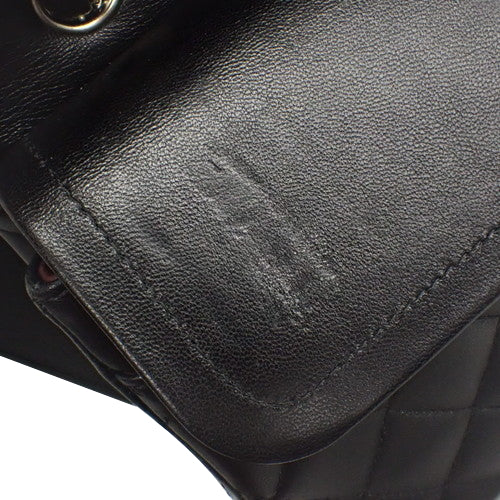 Matelasse Coco Mark Double Flap Chain Shoulder Bag Leather