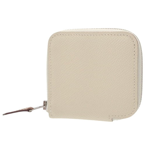 Azap Compact Mini Silkin, Epsom Silk, Palladium Hardware, Clay, A Stamp