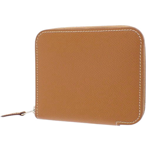 Azap Compact Silkin Gold, Blue du Nord, Epsom Silk, Palladium Hardware, Silver Hardware, D Stamp, Mini Wallet, Zip-Around, Animapolis