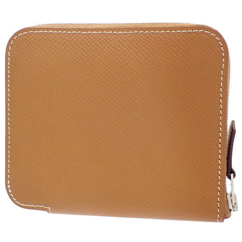 Azap Compact Silkin Gold, Blue du Nord, Epsom Silk, Palladium Hardware, Silver Hardware, D Stamp, Mini Wallet, Zip-Around, Animapolis