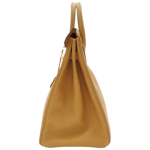 Haute Couture 32 Natural Vache Liegé Gold Hardware H Stamp Tote Bag