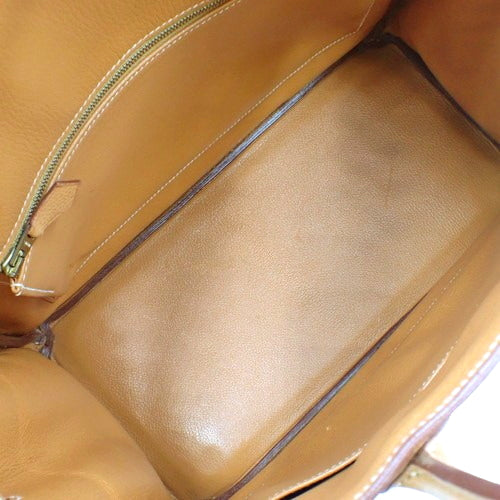 Haute Couture 32 Natural Vache Liegé Gold Hardware H Stamp Tote Bag