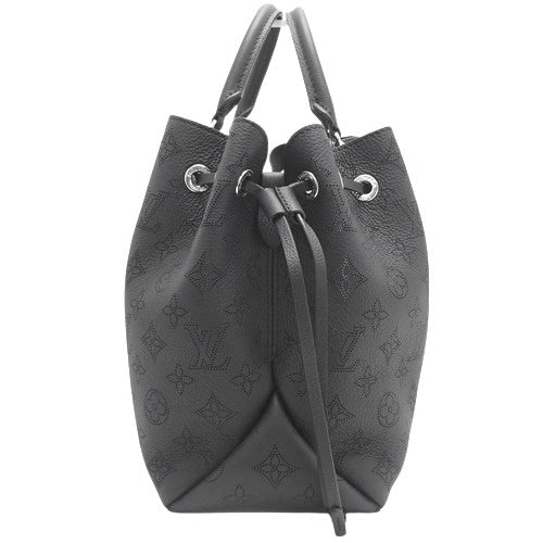 Monogram Mahina Bella Tote in Mahina Leather, Noir Obscur (M59200)