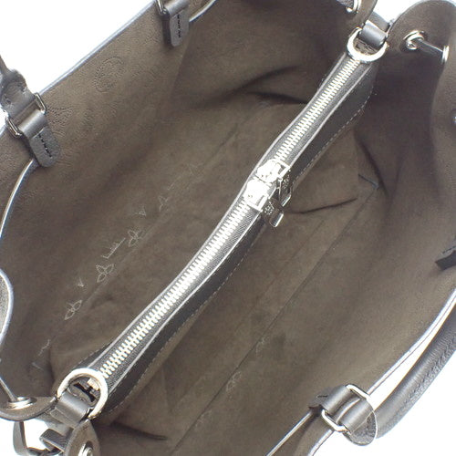 Monogram Mahina Bella 手提包，采用 Mahina 皮革制成，Noir Obscur（M59200）