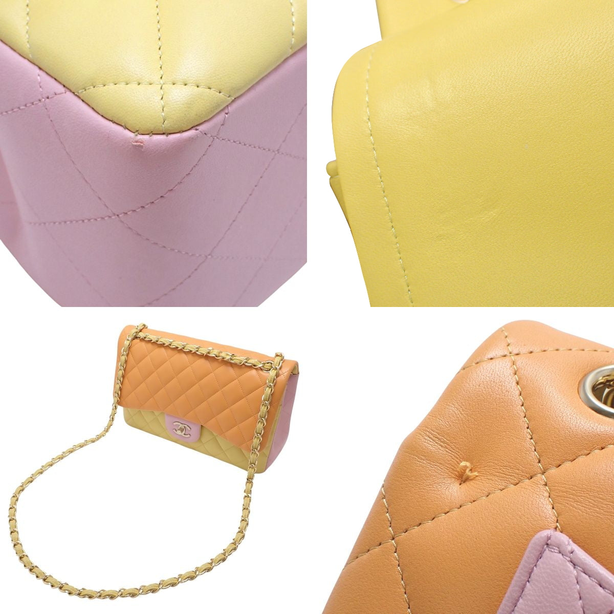 Matelasse Coco Mark 双翻盖 30 链条小羊皮单肩包