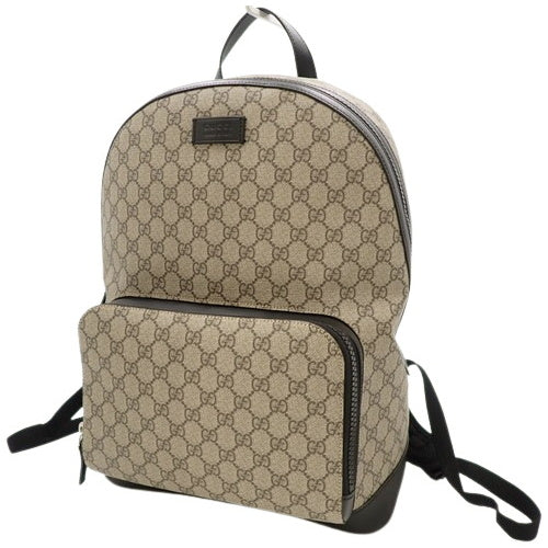 GG Supreme Backpack/Daily Shoulder Backpack in GG Supreme Canvas and Leather (Product Code: 406370)
