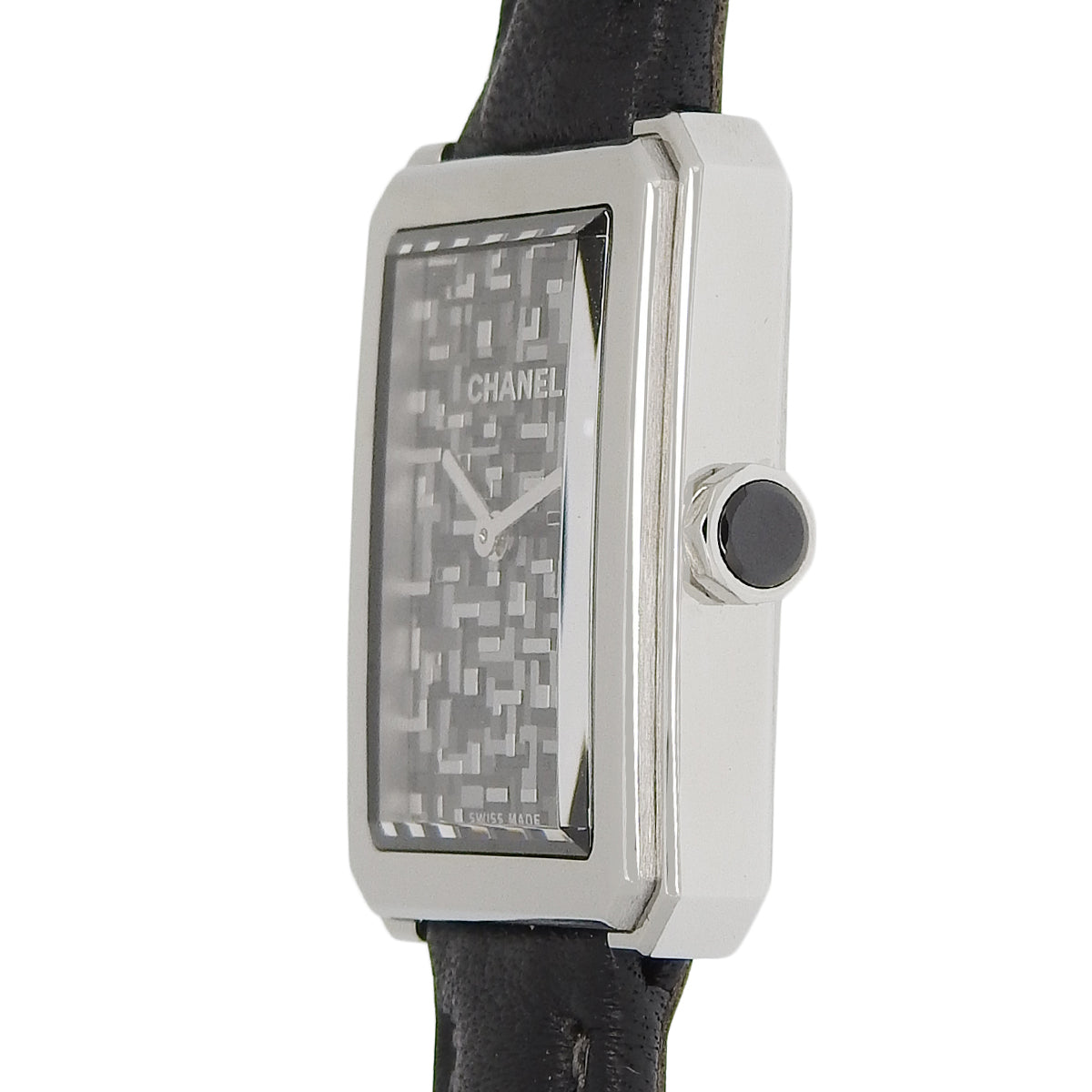 H6680 男友款 新型斜纹软呢 SS/皮革 石英表 灰色 全球限量1000只