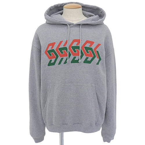 徽标印花连帽衫 L 套头连帽衫