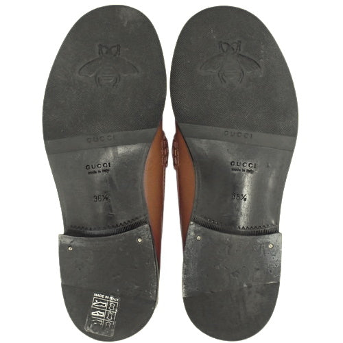 Metal logo loafers, size 36 1/2