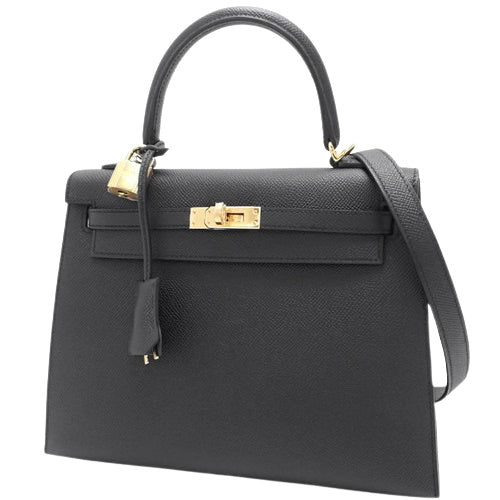 [New] Kelly 25 (External Stitching) 2-Way Shoulder Bag, Epsom Leather, K Stamp