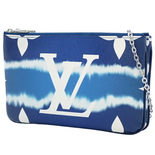 LV Escale Pochette 双拉链链条手拿包，采用 Monogram Giant 帆布制成，M69124