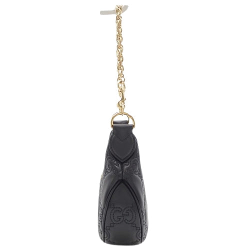 GG Matelasse 双 G 迷你包，双向链条单肩包，皮革，739736