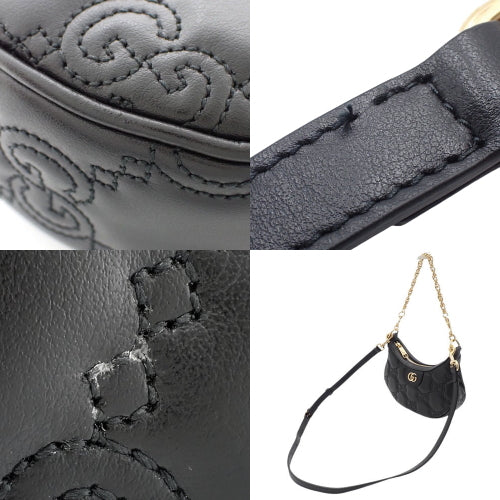 GG Matelasse 双 G 迷你包，双向链条单肩包，皮革，739736