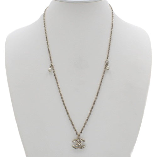 Cocomark 珍珠和水钻项链，金属（GP），仿珍珠和水钻