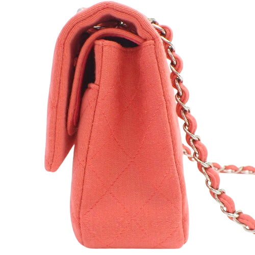 Matelasse Coco Mark 棉质平纹针织双翻盖链条单肩包