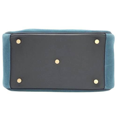 Lindy 26 双肩包，Grizzly Swift皮革，蓝色塔拉萨/靛蓝色，C刻印。