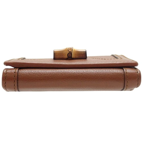 Diana Medium Wallet, Bamboo Mini Wallet, Tri-fold, Double G Leather, 658633