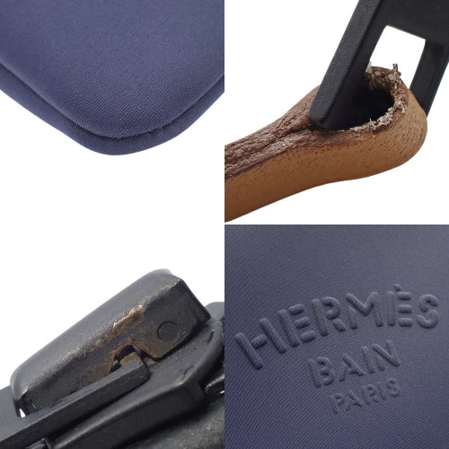 Neovan PM Blue Marine Nylon Polyurethane Black Hardware Clutch Bag/Flat Pouch