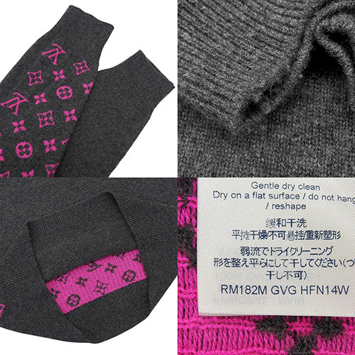 ハーフアンドハーフ モノグラム クルーネック セーター M RM182M