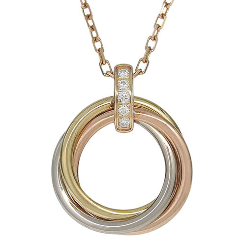 Trinity Diamond Necklace PG YG WG