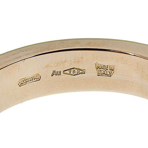 B.zero1 Double Logo Ring with Diamonds in 18K Pink Gold and PG