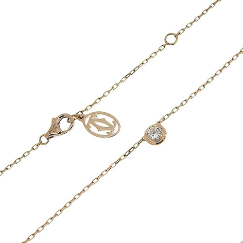 Diamant Léger Necklace, Large, Diamond, 18K Pink Gold, PG