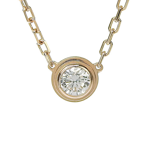 Diamant Léger Necklace, Large, Diamond, 18K Pink Gold, PG