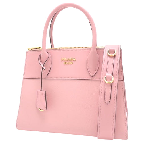 Paradigm 2-Way Shoulder Bag in Saffiano Leather and Calfskin (1BA103)