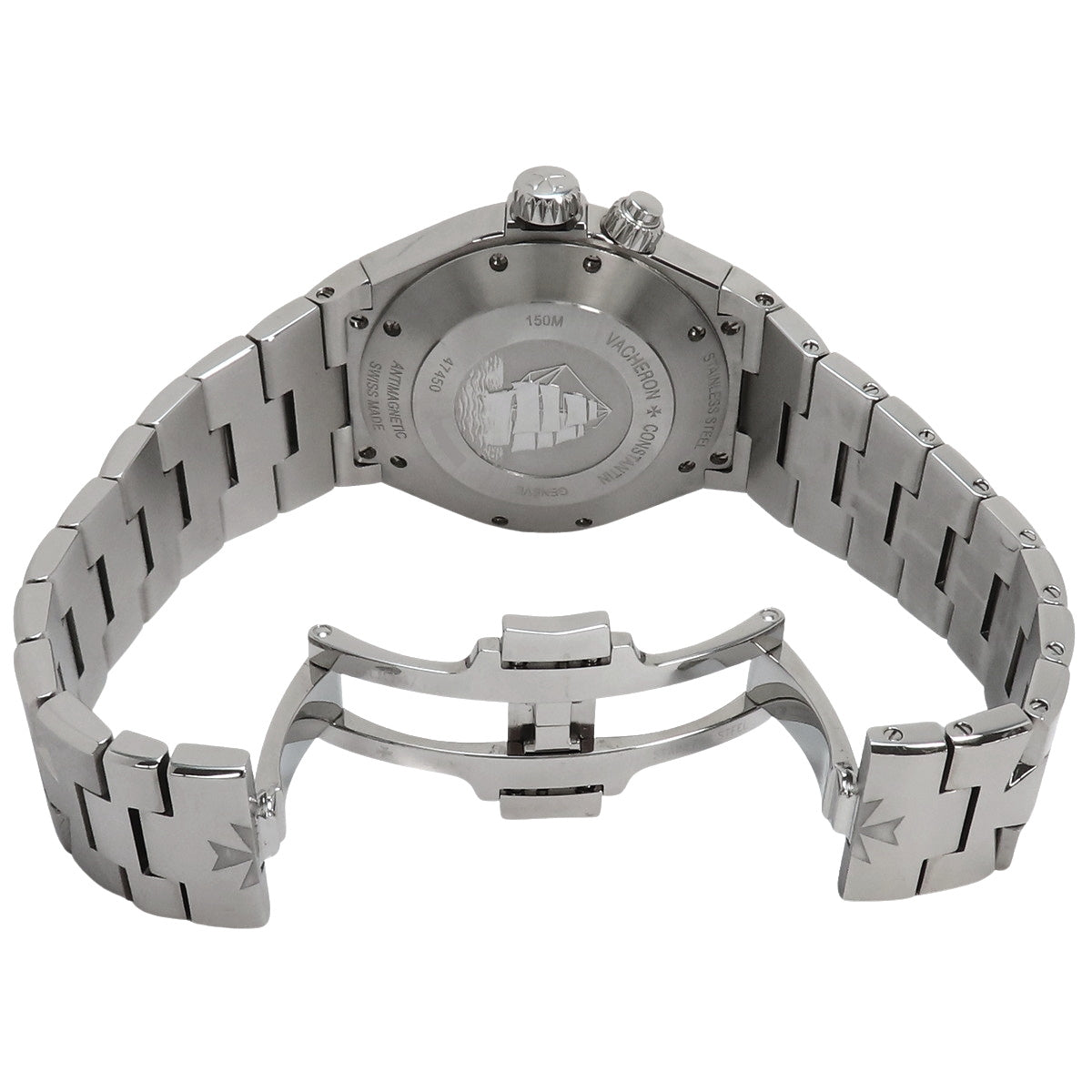 [Warranty included] 47450/B01A-9226 Overseas Dual Time Stainless Steel Automatic Silver