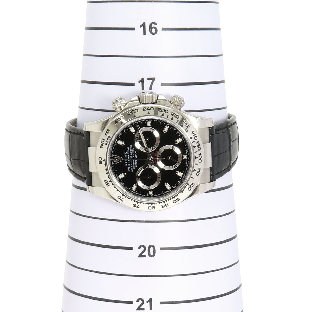 116519 Daytona 白金/皮革 随机编号 自动上链 黑色