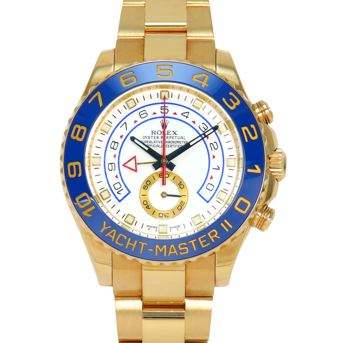 116688 Yacht-Master II YG, random serial number, automatic winding, white dial.