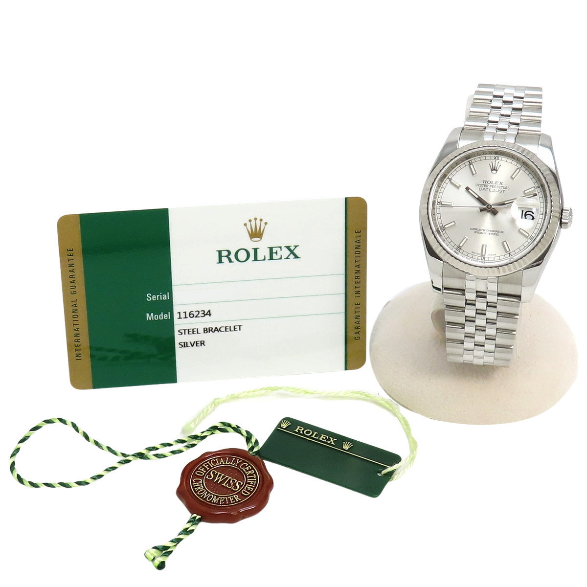 [保修期在内] 116234 Datejust 白金/不锈钢 随机编号 自动 银色