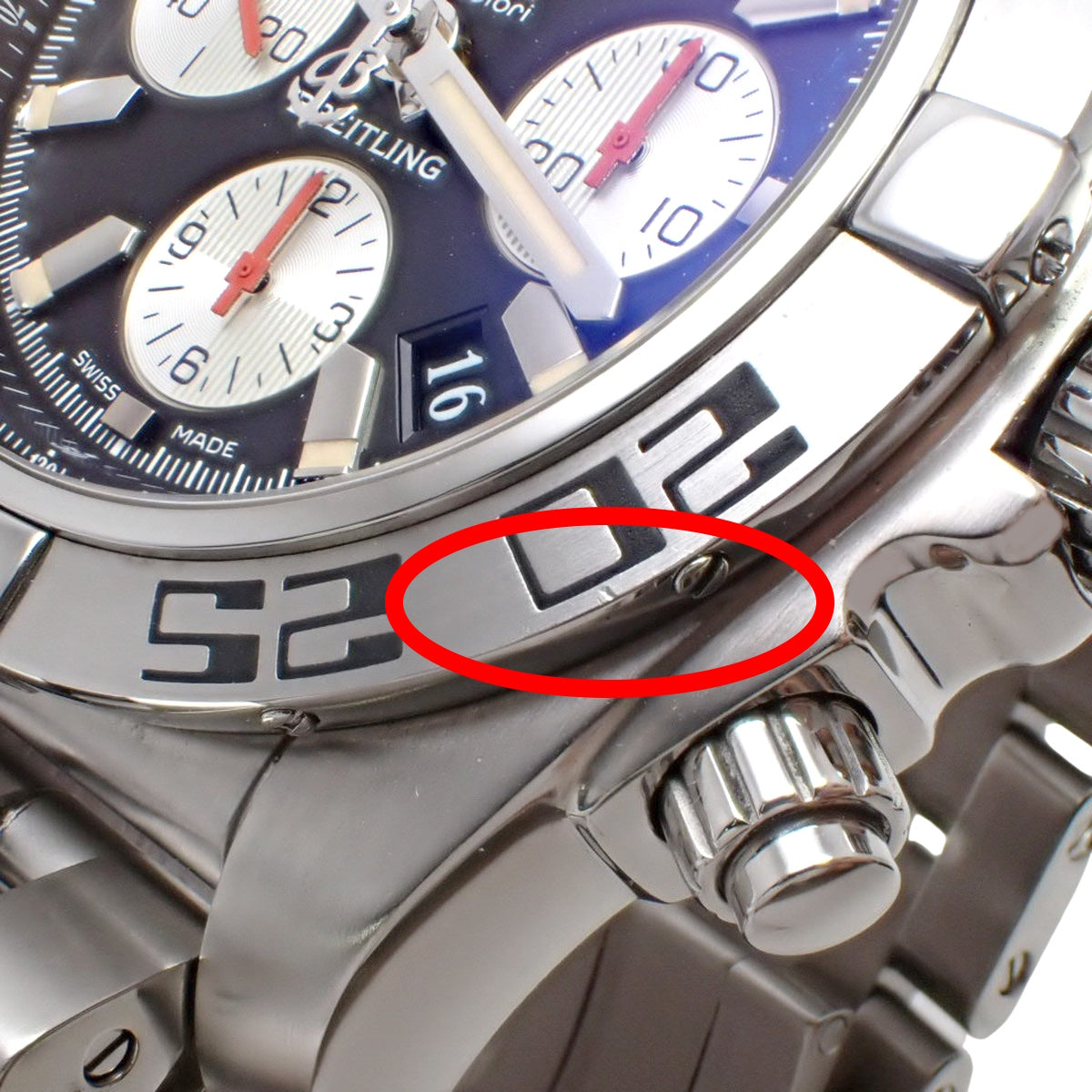 [Warranty included] A013BFTPS Chronomat 44 Frecce Tricolori Stainless Steel Automatic Black