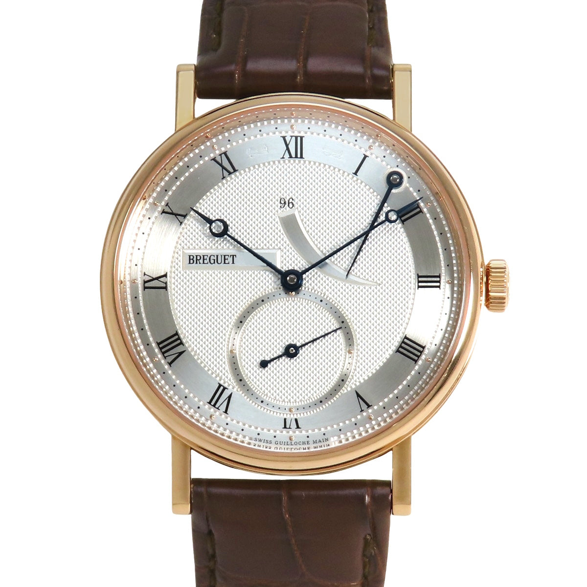 [Warranty included] Classic Power Reserve 5277BR/12/9V6 PG/Leather Hand-Wound Watch, Silver/Brown, Purchased in December 2021