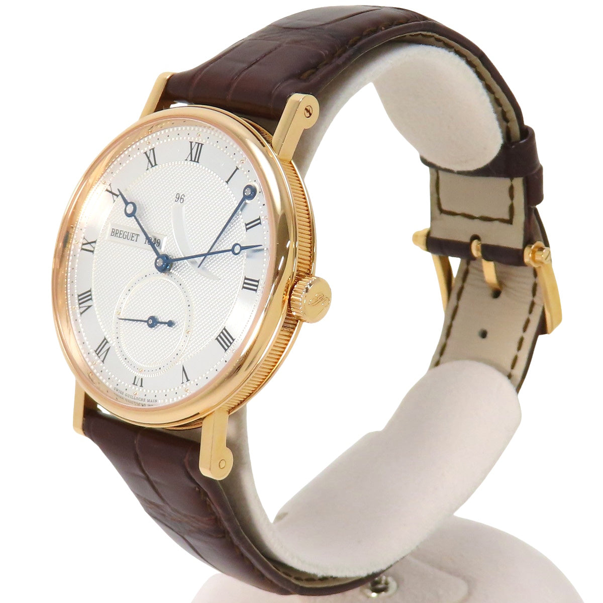 [Warranty included] Classic Power Reserve 5277BR/12/9V6 PG/Leather Hand-Wound Watch, Silver/Brown, Purchased in December 2021