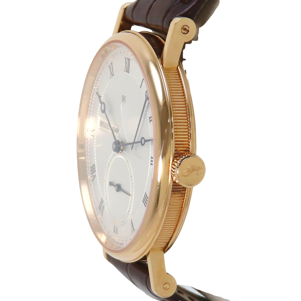 [Warranty included] Classic Power Reserve 5277BR/12/9V6 PG/Leather Hand-Wound Watch, Silver/Brown, Purchased in December 2021