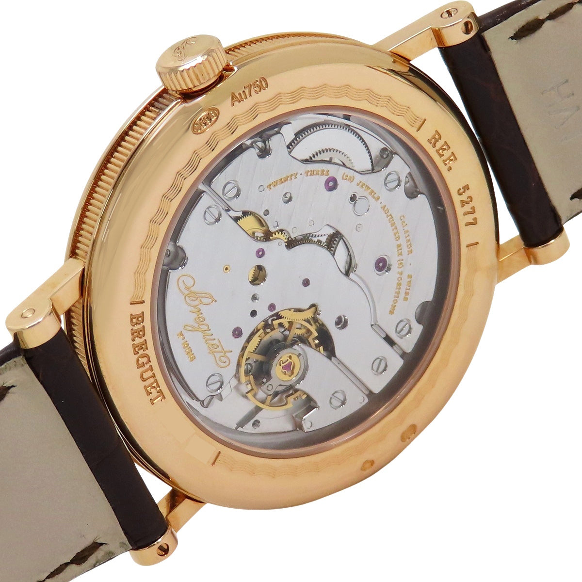 [Warranty included] Classic Power Reserve 5277BR/12/9V6 PG/Leather Hand-Wound Watch, Silver/Brown, Purchased in December 2021