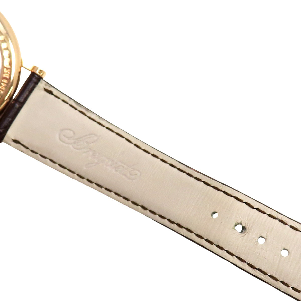 [Warranty included] Classic Power Reserve 5277BR/12/9V6 PG/Leather Hand-Wound Watch, Silver/Brown, Purchased in December 2021