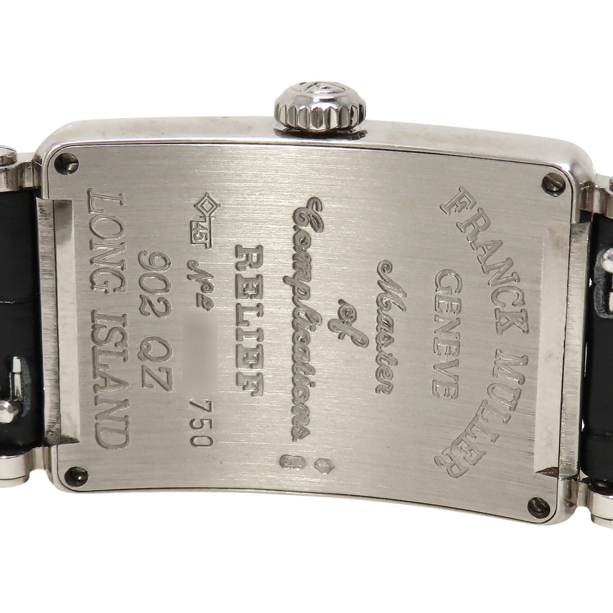 ロングアイランド 902QZ WG/革 シルバー クオーツ レディース