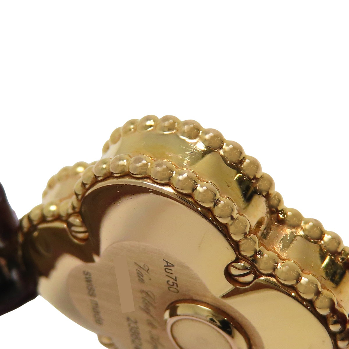 VCARO8SF00 Sweet Alhambra Watch, K18RG/Leather, Quartz, White