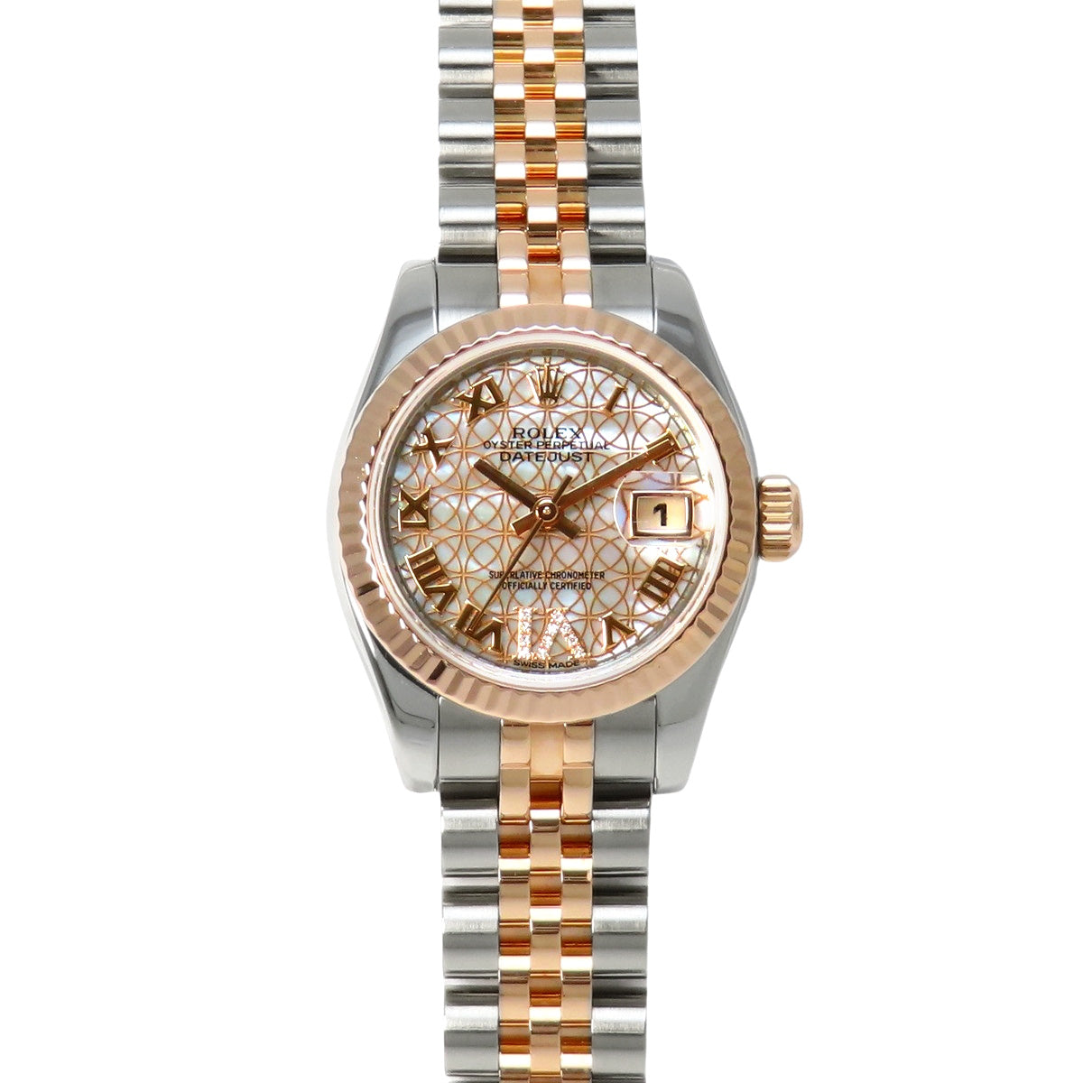 [Warranty included] Datejust 179171 PG/SS Random Number Automatic Circle Flower Design Purchased December 2018 White Pink Gold