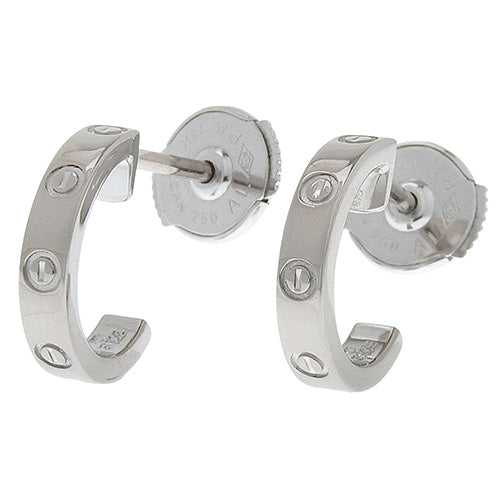 LOVE earrings in 18K white gold